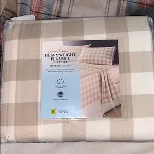 New King size heavyweight flannel sheet set